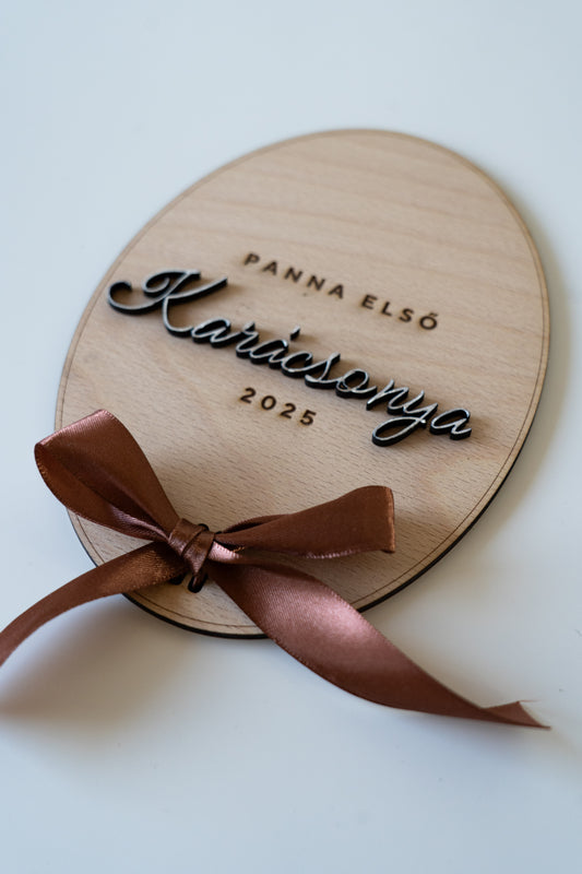 Első karácsony - személyre szabható dísztábla